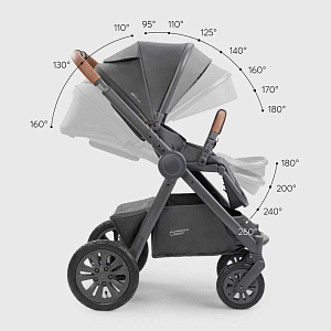 Коляска Happy Baby 2 в 1 "Mommer pro", темно-серая